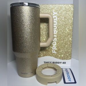 Frost Buddy Thicc Buddy CHAMPAGNE GLITZ 40oz Multi-Use Tumbler NIB